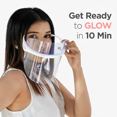 3 in 1 LED Face Mask | For Glowing & Clear Skin | Anti Acne & Anti Ageing | For All Skin Types