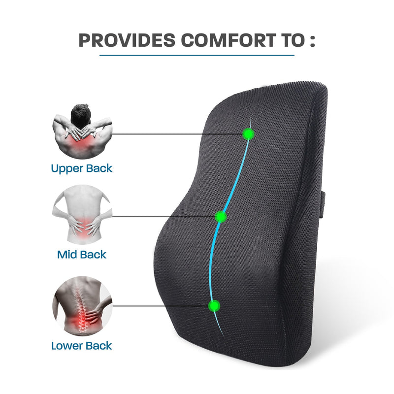Memory Foam Lumbar Pillow for Back Pain