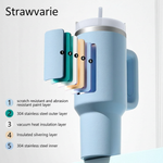 Insulated Stainless Steel Tumbler with Straw