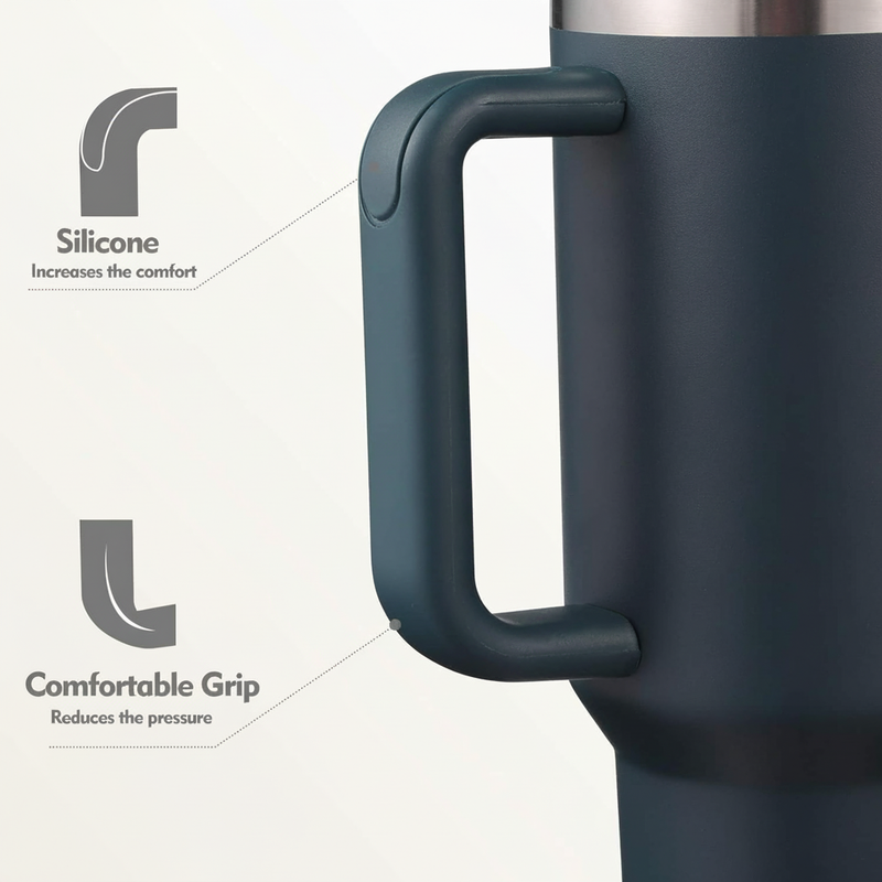 Insulated Stainless Steel Tumbler with Straw
