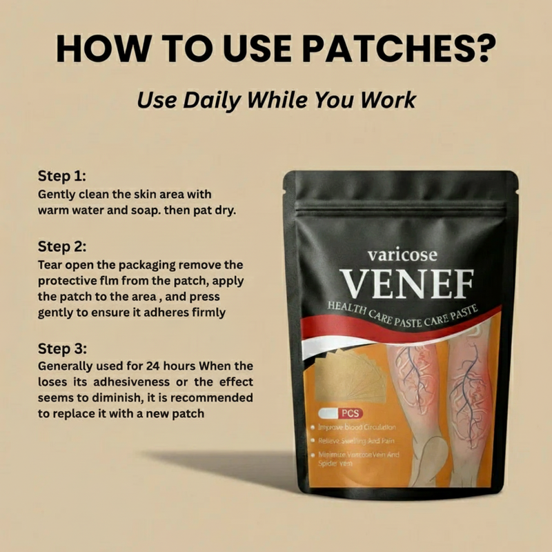 Spider & Varicose Vein Patches | Natural Herbal Therapy for Swelling | Buy 1 Get 1