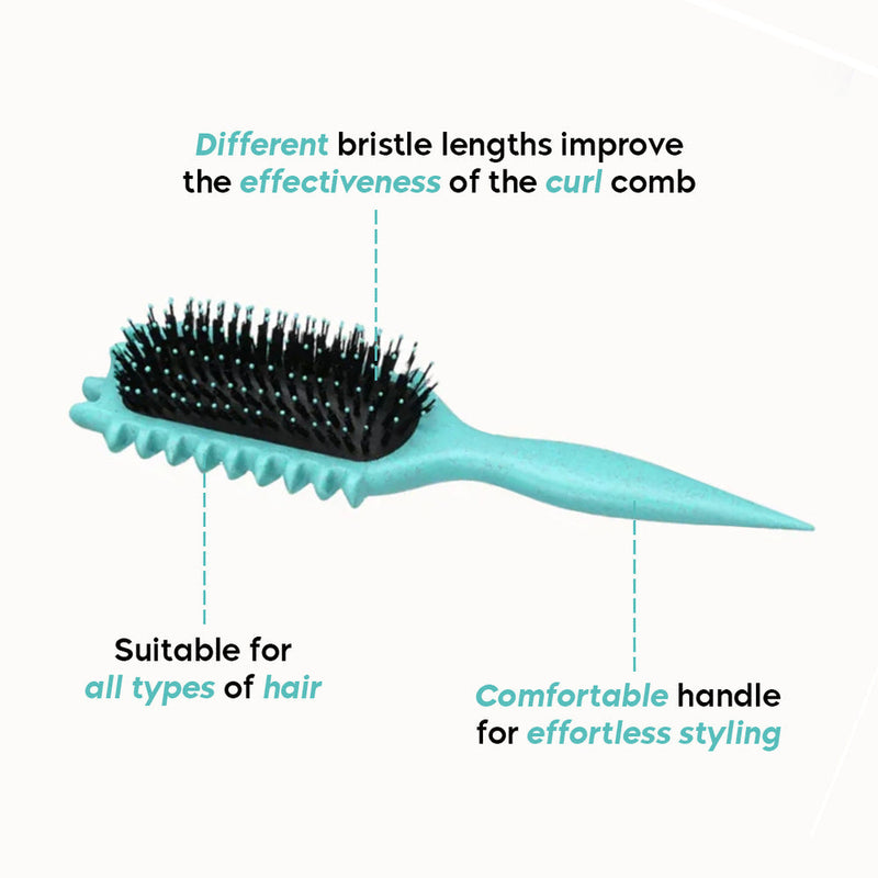 Curl Defining Hair Brush |Salon-Defined Curls in 2 Minutes — Without Heat or Chemicals