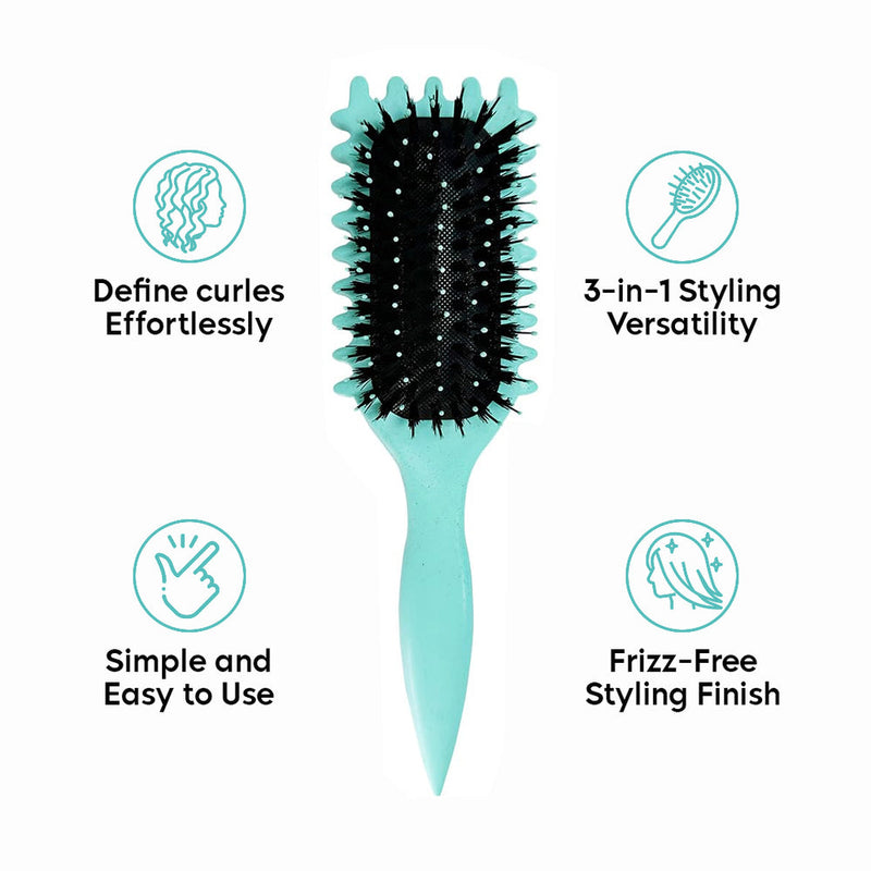 Curl Defining Hair Brush |Salon-Defined Curls in 2 Minutes — Without Heat or Chemicals