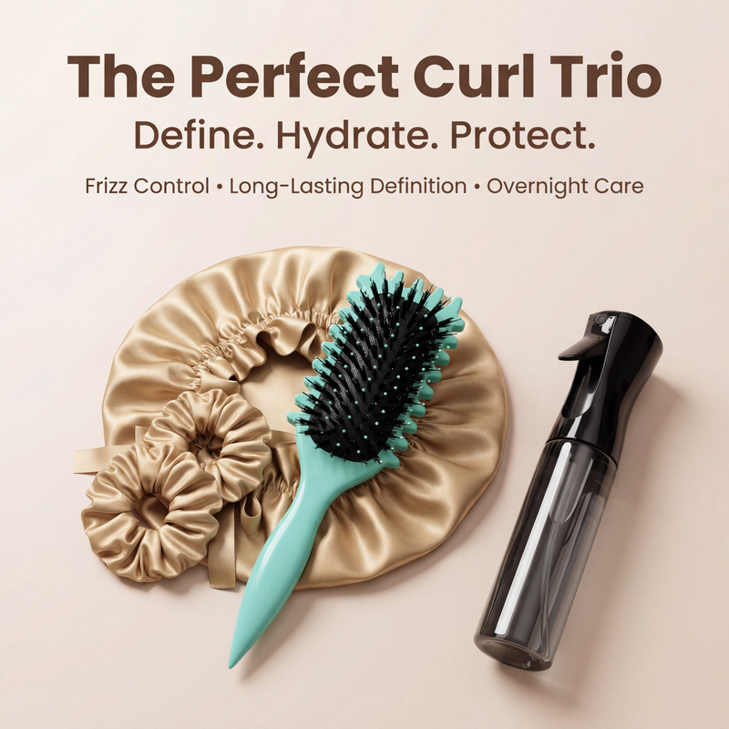 Curl Defining Hair Brush |Salon-Defined Curls in 2 Minutes — Without Heat or Chemicals