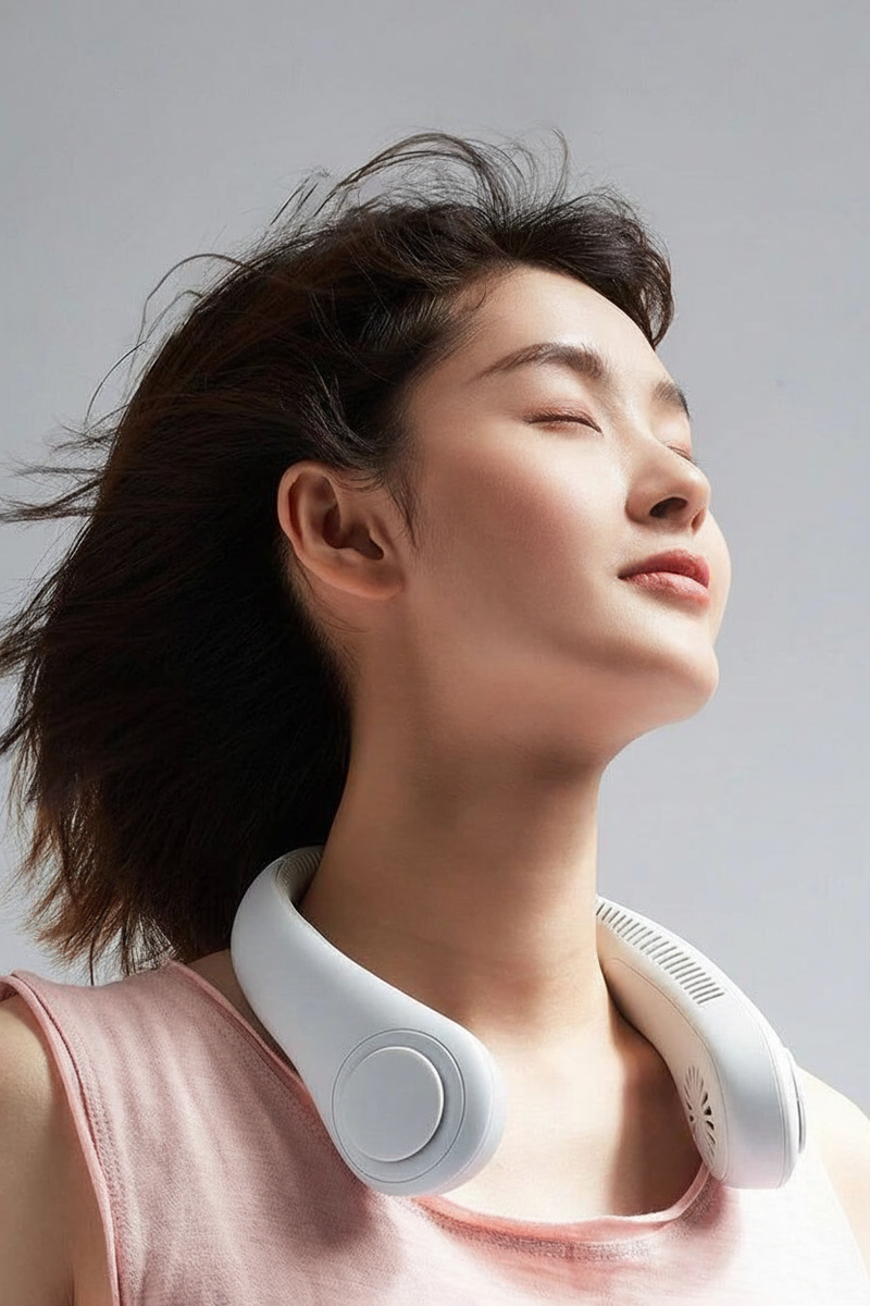 Portable Neck Fan | 360° airflow | Lightweight Wearable Cooler for Travel, Sports & Daily Use