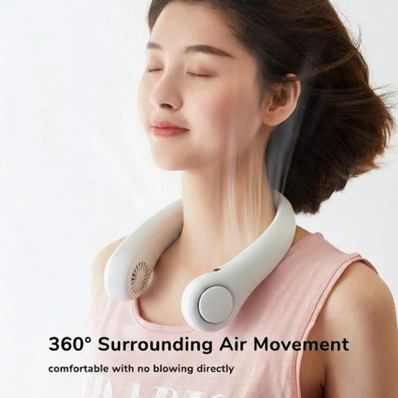 Portable Neck Fan | 360° airflow | Lightweight Wearable Cooler for Travel, Sports & Daily Use