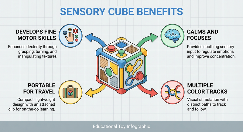 BeanTwist™ - Rotating Beads Sensory Puzzle Cube