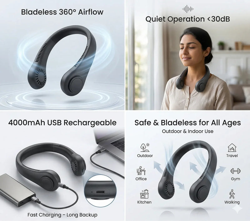 NeckFan – Wearable Neck Fan
