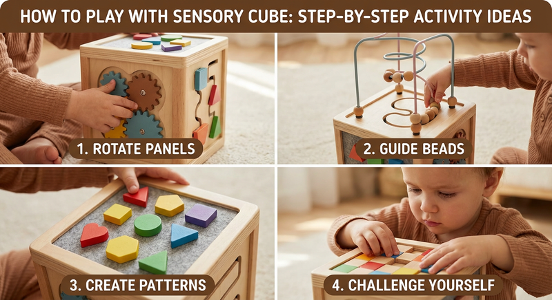BeanTwist™ - Rotating Beads Sensory Puzzle Cube