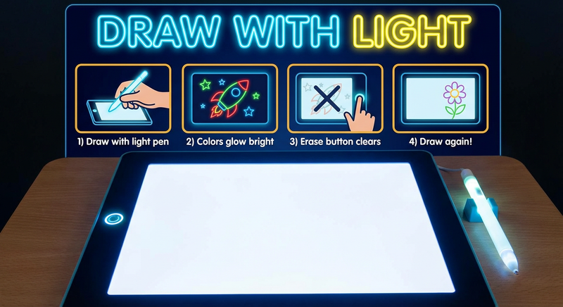 BrightBoard™ - Light-Up Drawing & Writing Pad