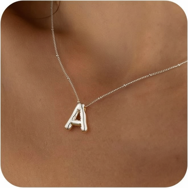Bubble Initial Necklace